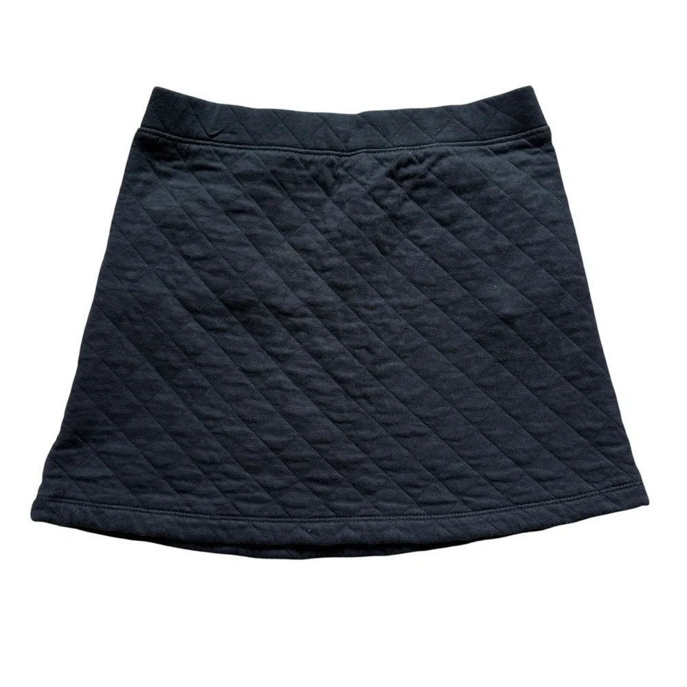 Janie and Jack Skirt Girls Size 12 Black Black Quilted A-Line Pull On Pockets